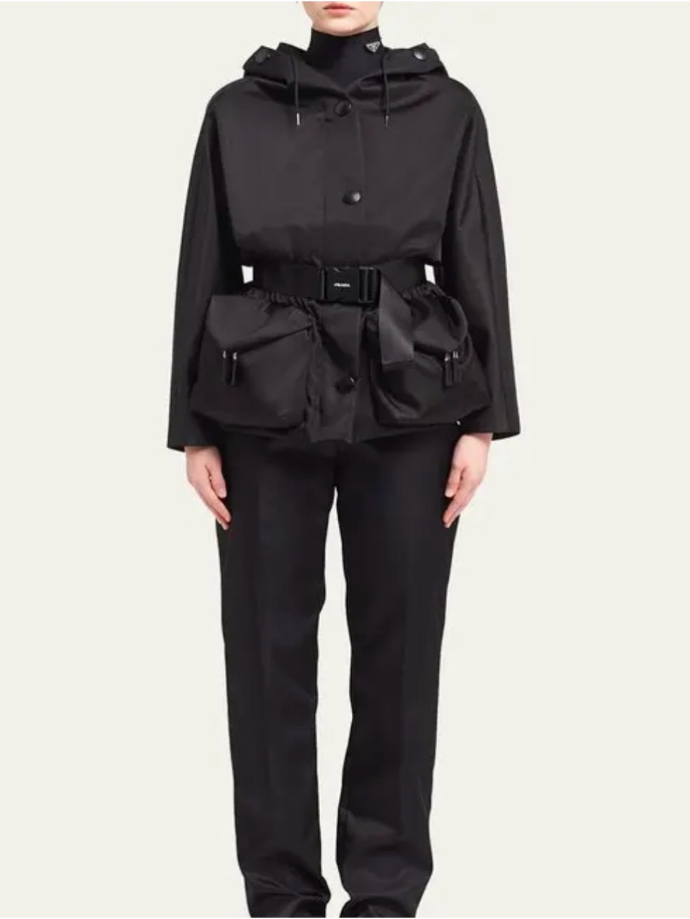 Prada Re-Nylon Belted Jacket